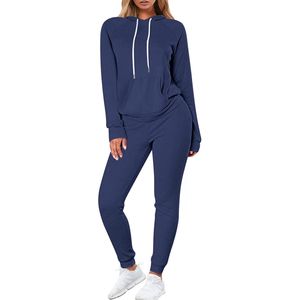 New Design 2025 New Stylish Ladies <b>Hoodie</b> and Track Pants Tracksuit for Women 100% Cotton Fleece Custom Pullover Women Tracksuit - Product Image 1