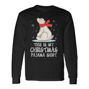 C'est ma chemise de pyjama de Noël, motif ours polaire, pour enfants, manches longues, col rond, impression numérique unisexe - Product Image 1