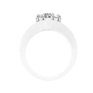 Bague de fiançailles minimaliste en or massif 14k 18k, 3 carats, coupe poire, moissanite personnalisée, cadeau de mariage, fête - Product Image 4