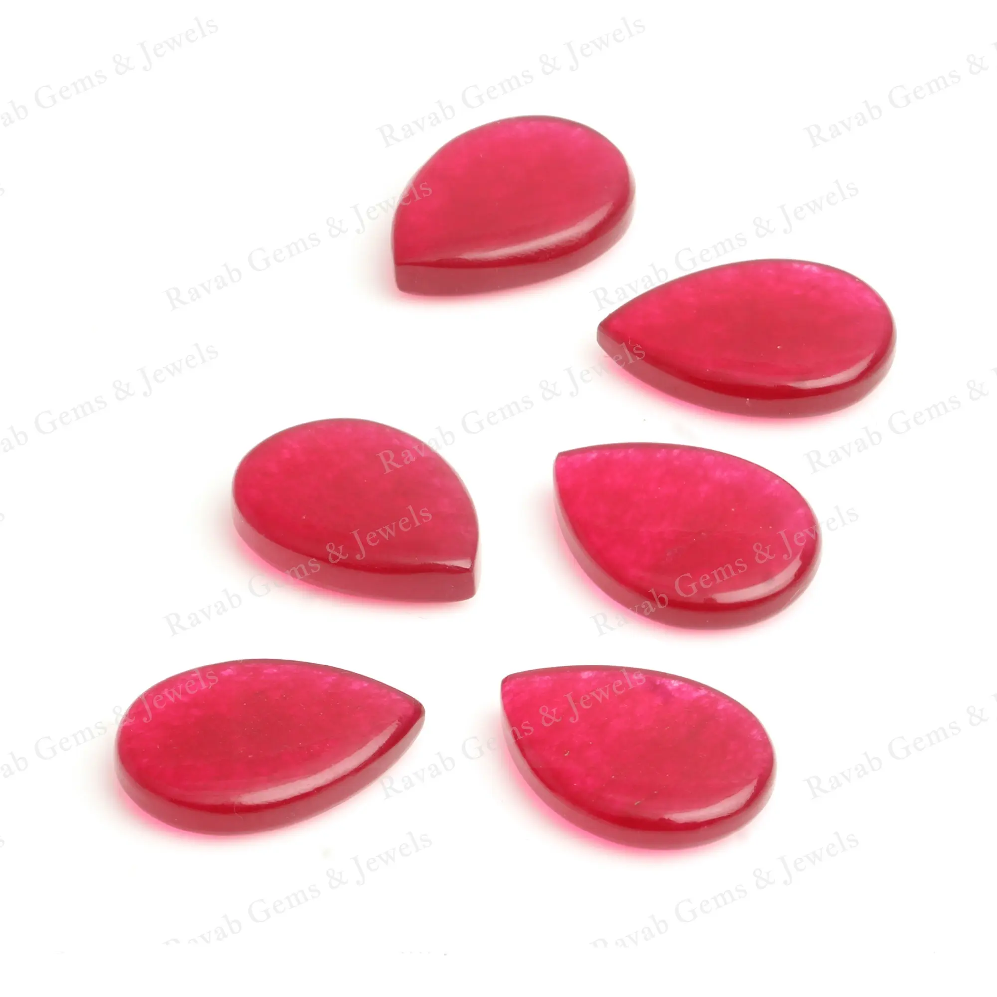10x14mm Beautiful Hot Pink Jade Quartz Smooth Pear Shape Briolette Calibrated Loose Gemstone For Pendant Earrings Jewelry Making