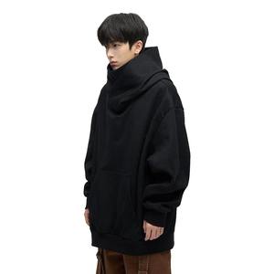 Logo personnalisé de haute qualité Boxy Fit Sweats à capuche double couche vierge pour hommes Design personnalisé Pull à capuche noir pour hommes à double capuche pour hommes - Product Image 3