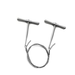 Ensemble de fils de scie Gigli pour chirurgie dentaire manuelle de qualité allemande, deux poignées, sans rouille, réutilisable, en acier inoxydable, certifié CE Classe II - Product Image 4