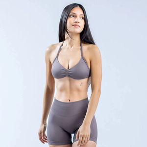 Sujetador deportivo XL de nueva tendencia para mujer, alta elasticidad, sin costuras, a prueba de golpes, transpirable, ligero, mate, Reversible, Nailon/LICRA - Product Image 1