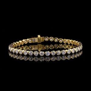 Bezel Lab Created Diamond Tennis <b>Bracelet</b>, Sustainable Luxury Jewelry, Custom Length & Carat Options - Product Image 1