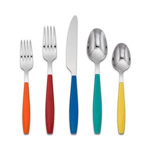 Ensemble de 4 couverts en acier inoxydable pour table Poignées en résine de taille personnalisée Acier miroir pour cuisine et maison à bas prix - Product Image 2