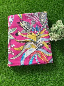 Albornoz de algodón orgánico para mujer caftán hecho a mano estampado de animales Swing Art Vestido de punto excelente visibilidad para correr - Product Image 6