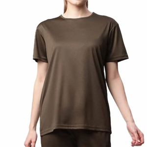 Fábrica al por mayor 2025 camisetas de mujer de secado rápido Anti retráctil transpirable cómodo Color sólido Camisetas cuello redondo OEM - Product Image 5