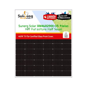 Panneau solaire monocristallin HJT demi-cellule Sunerg Solar XM460290I+35 460W TUV avec couvercle avant en verre certifié - Product Image 2