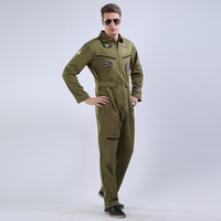 Vente chaude Flight Suit Top Custom Adult Suit Combinaisons Couleur Verte Poches One-piece Costumer Flight Suit