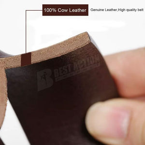 Cinturones de Cintura de estilo nuevo de lujo para hombres profesionales hechos a medida con aleación de cuero genuino de secado rápido y transpirable para hebilla - Product Image 4