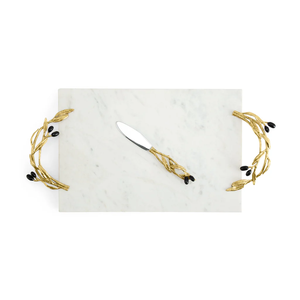 Plateau de service et plateau à charcuterie de style moderne en marbre et métal, durable et écologique pour une utilisation en cuisine et au restaurant - Product Image 6