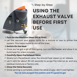 Máquina de limpieza de alfombras y tapicería con calefacción SM18H-Extractor profesional de doble tanque con flujo de aire de 1,34 HP y 95 CFM - Product Image 3