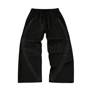 Jogging Baggy à Strass de Haute Qualité, Meilleure Vente, Logo Personnalisé, Jogging Baggy à Strass - Product Image 1