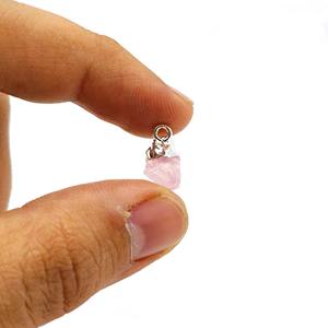 RATNARACHIT-Pendentif en quartz rose brut fait à la main, pierre de naissance d'octobre, breloques pour collier et bracelet, fournitures de fabrication de bijoux - Product Image 5