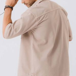 เสื้อยีนส์ใส่สบายสำหรับผู้ชายเสื้อผ้าซาตินผ้าฝ้ายผลิตตามสั่ง - Product Image 3