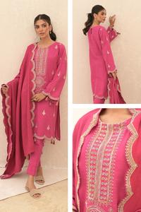 ชุดเดรสสนามหญ้าแท้สำหรับผู้หญิงชุดพื้นเมืองปากีสถานแบบเรียบง่าย100% อินเดียหรูหรา - Product Image 4