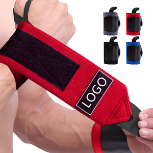 Muñequera multicolor para levantamiento de pesas, muñequera para gimnasio, muñequera con impresión de logotipo personalizado, muñequeras de poliéster y algodón, cierre de bucle de gancho - Product Image 2