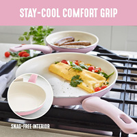 Nouvelle mode de casseroles en céramique sans PFAS rose 16 pièces batterie de cuisine en aluminium antiadhésif à induction pour la maison et la cuisine