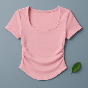 Tops courts personnalisés pour femmes, crop top côtelé, tops courts pour femmes, vêtements d'été pour femmes - Product Image 2