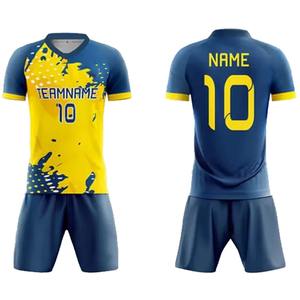 Vêtements de football pour hommes Maillot de football Ensemble de shorts à séchage rapide Respirant Vêtements de sport d'entraînement OEM ODM Uniforme de soudeur Fabriqué en usine - Product Image 1