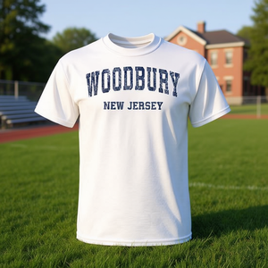 T-shirt vintage sportiva blu navy Woodbury New Jersey NJ, edizione limitata promozionale - Product Image 3