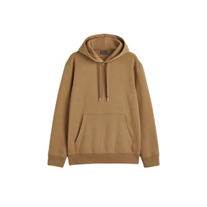 Pull à capuche unisexe 100% coton avec cordon de serrage en polaire thermique d'hiver avec impression personnalisée logo brodé OEM uni pour hommes - Product Image 4