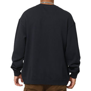 เสื้อกันหนาวมีฮู้ดไซส์ใหญ่สำหรับผู้ชาย, เสื้อมีฮู้ดคอ100% ไหล่คอกลมผ้าฝ้ายระบายอากาศทรงหลวม - Product Image 3