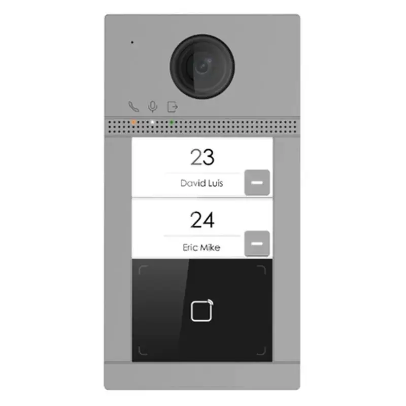Kamera 2 MP, 2 tombol logam Villa IP stasiun pintu interkom dengan IK08 & IP65 tingkat perlindungan lebih tinggi