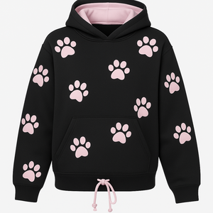 Sudadera con capucha de manga corta para mujer, sudadera de lana de algodón, otoño, respetuosa con el medio ambiente, Frente Cálido, estampado personalizado, amantes de las mascotas, ropa de calle informal - Product Image 6