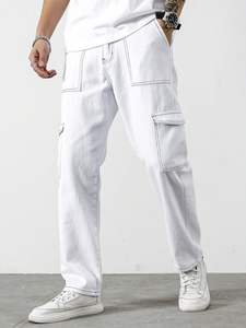 Nouveautés Jeans en Denim Extensible Simple et Confortable de Haute Qualité, Jambe Droite Ample, Entretien Facile, Pantalon en Denim pour Hommes, Printemps Automne - Product Image 3