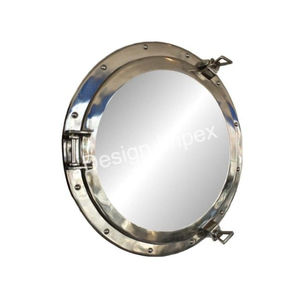 Miroir maritime à cadre carré miroir nid-de-poule plaqué or miroirs de bateau Titanic excellents en gros article nautique en vrac - Product Image 3