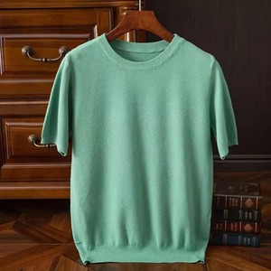 Camicia da uomo classica enry a manica corta con bottone elastico semplice per la primavera estate autunno Anti-sudore per il tempo libero sportivo - Product Image 3