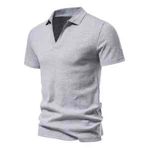 T-shirt polo à manches courtes personnalisé pour homme en coton et polyester, grande taille, avec différentes options de couleurs, faible MOQ - Product Image 5