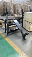 Banc de musculation professionnel multi-positions réglable pour haltères, inclinable, plat et déclinable