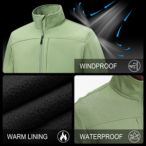 Chaqueta de invierno Softshell reversible para hombre, abrigo impermeable para deportes al aire libre con capucha para esquiar y senderismo, ropa de abrigo con cremallera - Product Image 1