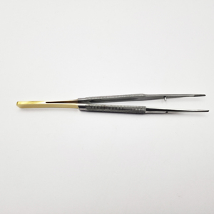 ที่ใส่กรรไกรขนาดเล็กดาบปลายปืน yasargil และที่ใส่เข็ม90องศาคีมสำหรับผ่าตัดระบบประสาท23ซม. - Product Image 3