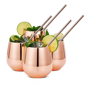 Copper Wine <b>Glass</b> <b>Cocktail</b> Party Gift Set New Arrival Copper Tumbler Antique Hammered Plain for Beer Customized Copper <b>Glasses</b> - Product Image 2