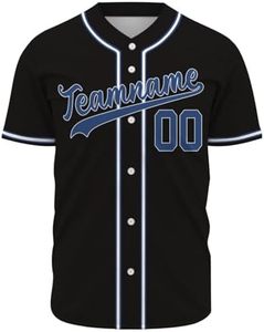 Camisas con botones y logotipo personalizable de estilo Hip Hop para hombres y mujeres, nueva camiseta de béisbol Lisa para jugadores de softbol, estampado transpirable - Product Image 3