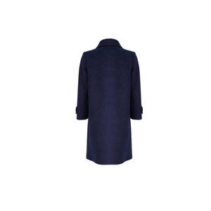Manteau trench en cachemire bleu marine avec épaulettes - Product Image 3
