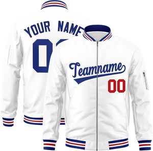 Veste universitaire à fermeture à glissière avec patchs personnalisés Usine OEM pour les commandes en gros et les vêtements d'équipe - Product Image 1
