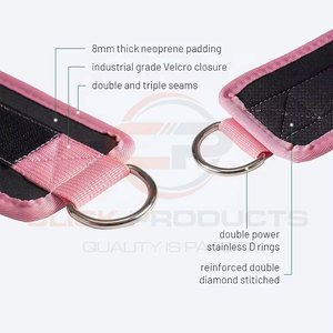 Logotipo personalizado Paquete de impresión disponible Tobillo Hebilla Correas Fitness Gimnasio Cable Máquina Accesorio D Anillo Cinturón - Product Image 6