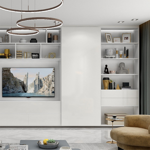 ตู้วาง<span class=keywords><strong>ทีวี</strong></span> LED รุ่น BOSNiE แบบติดผนัง ดีไซน์ทันสมัย ผลิตจากไม้เคลือบเงา เป็นมิตรต่อสิ่งแวดล้อม เหมาะสำหรับห้องนั่งเล่น - Product Image 4