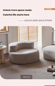 Modern Art Modular Sectional <strong>Sofa</strong> in Cream-Coloured Minimalist Style | Vacuum Compressed Viral Design <strong>for</strong> Living Room &amp; <strong>Bedroom</strong> - Product Image 3