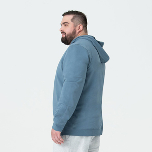 Nueva fábrica personalizada de invierno de manga larga para hombre frente logotipo personalizado Color sólido pulóver Sudadera con capucha servicio OEM - Product Image 6