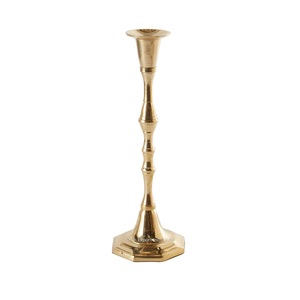 Portavelas cónico de Metal de estilo europeo para bodas y Navidad, decoración de iluminación de mesa, cono de vela de Color dorado - Product Image 5