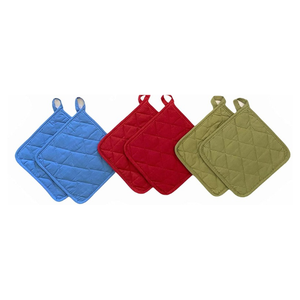 Coussin de four de luxe épais 100% coton brodé matelassé résistant à la chaleur durable en vrac OEM ODM Logo personnalisé fabriqué en inde porte-pot - Product Image 2