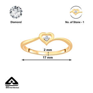 แหวนเพชรทองคำขาว 14K สำหรับผู้หญิง "รักไร้ขอบเขต" - Product Image 5