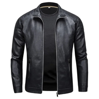Jaket kulit kustom Fashion pria, jaket kulit kasual pria 2024, jaket ramping tampan