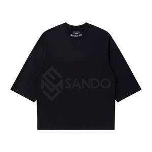 เสื้อยืดผ้าฝ้าย100% คุณภาพระดับพรีเมี่ยมใส่สบายสำหรับผู้ชายทรงหลวมดีไซน์พิมพ์ลายพัฟ - Product Image 1