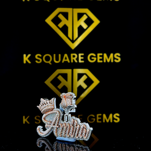 Pendentif en argent sterling 925 avec moissanite VVS taille lettre, design personnalisé, breloques hip-hop, finition plaquée disponible - Product Image 5